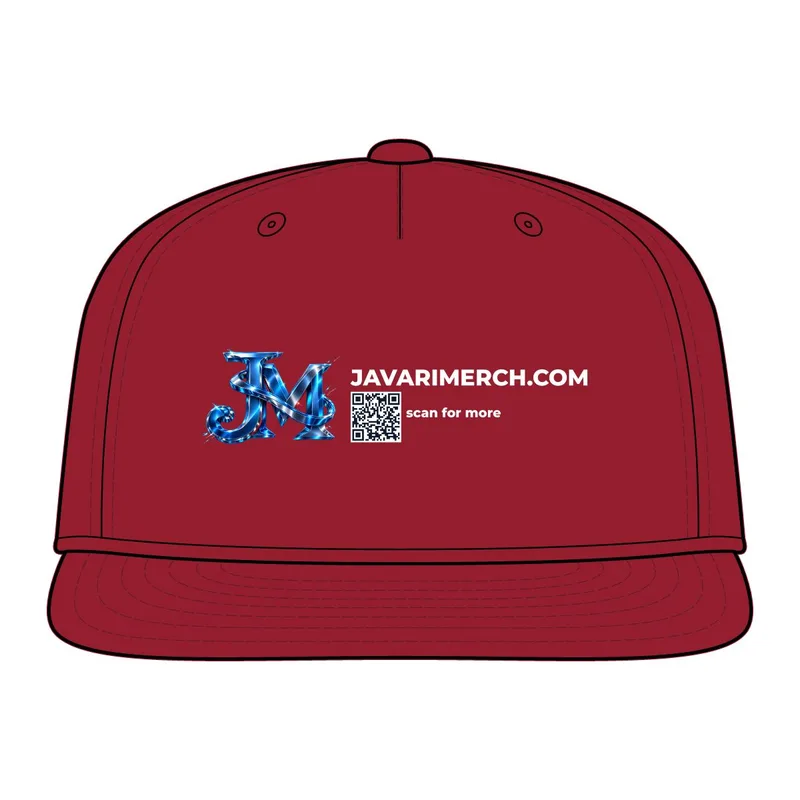 YP Classics Premium 5-Panel Snapback Cap in Deep Red