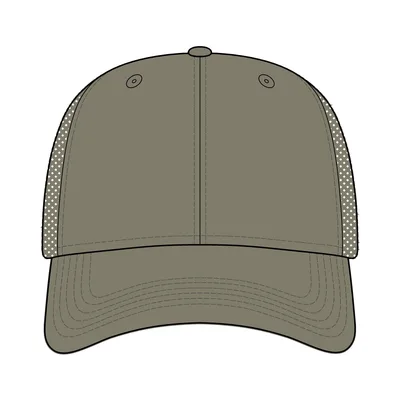 Lo-Pro Snapback Trucker Cap in Olive/ Black