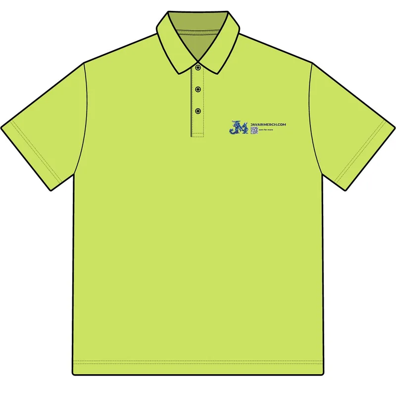 Vansport Omega Solid Mesh Tech Polo in Citron