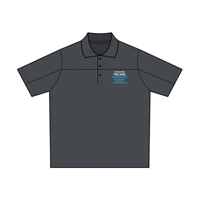 Men's Balance Colorblock Performance Piqué Polo in Black/ Carbon