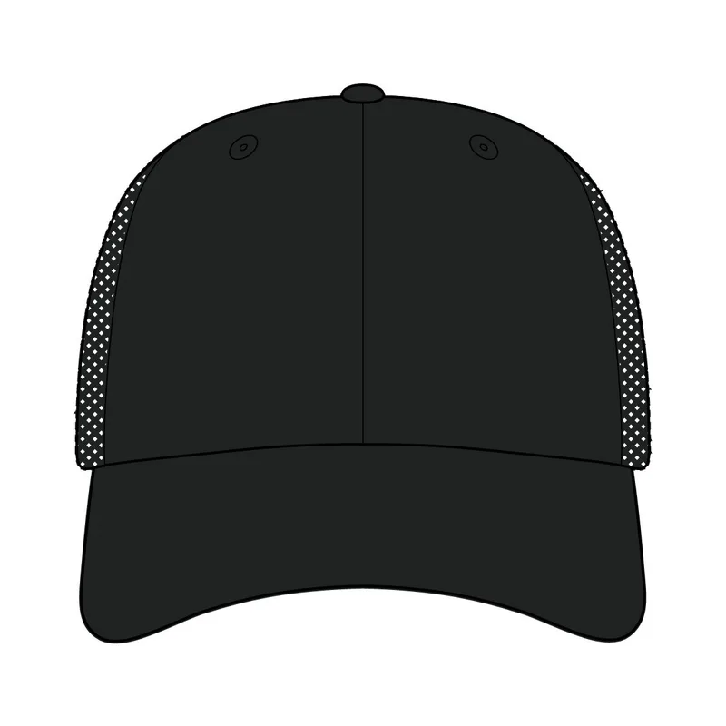 Lo-Pro Snapback Trucker Cap in Black/ Black