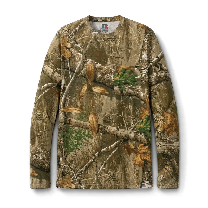 Long Sleeve Pocket Tee in Realtree Edge