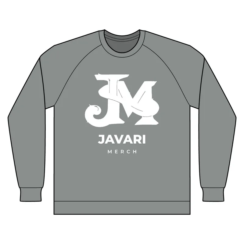 Unisex Organic CVC Fleece Crewneck Sweatshirt in Aluminum Grey Heather
