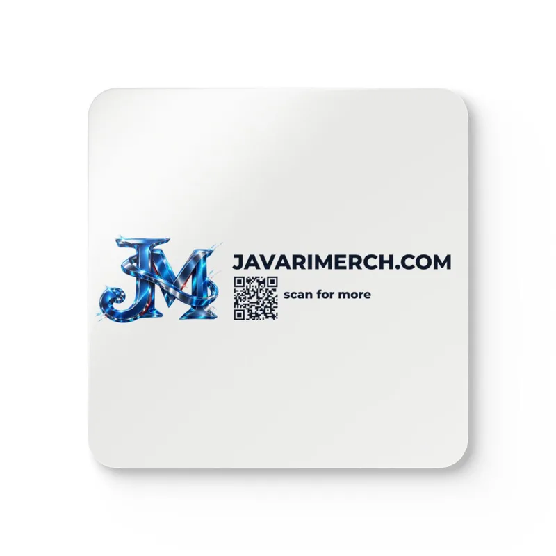 Hardboard Coasters with Cork Bottom (Set of 4)