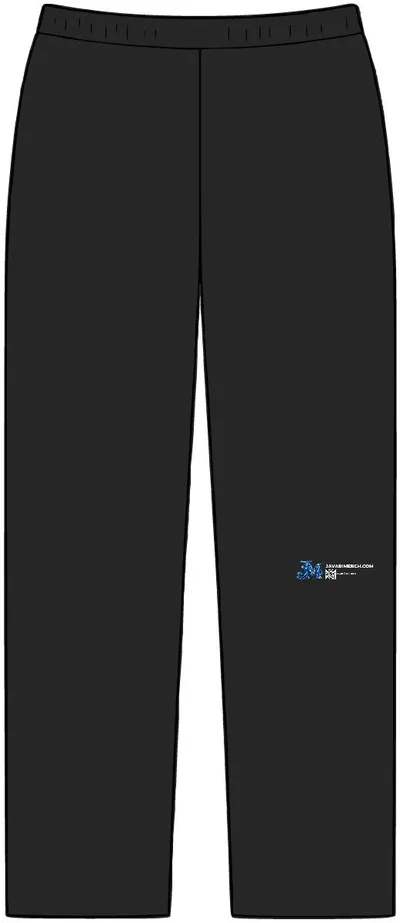Unisex Straight Leg Sweatpants in Black
