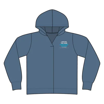 Women's Microterry Pullover Hoodie in Dusk Blue