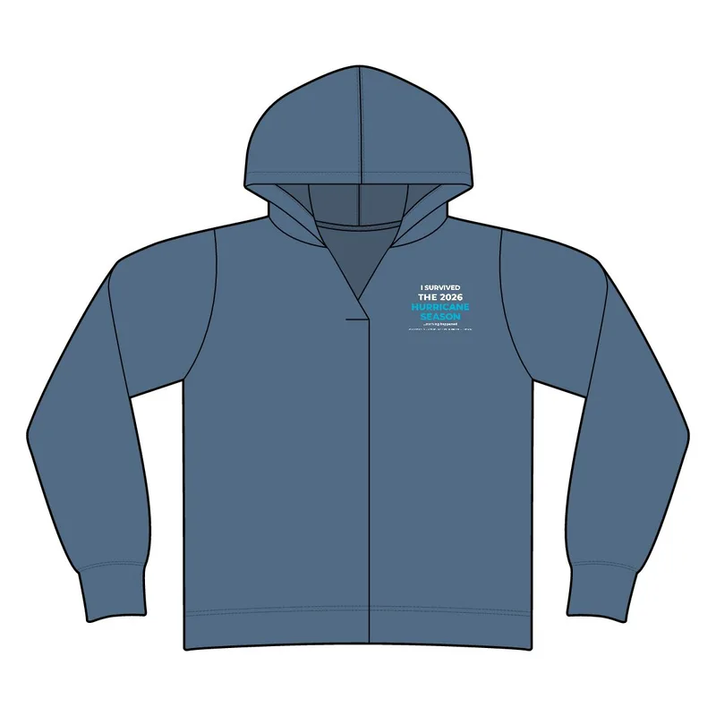 Women's Microterry Pullover Hoodie in Dusk Blue