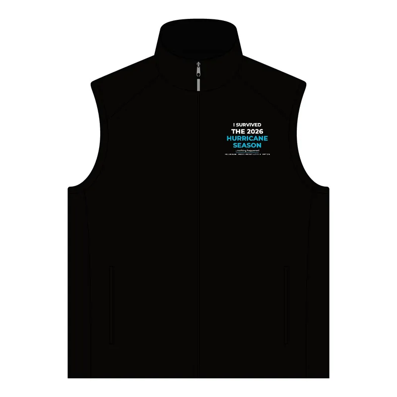 Sweater Fleece Vest in Black Heather