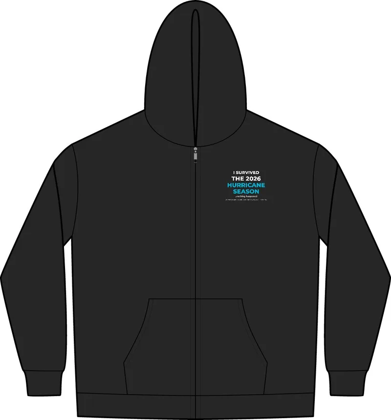 Medal Full-Zip Hoodie in Black