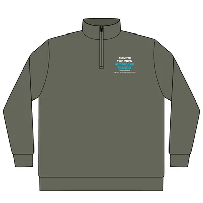Unisex Pigment-Dyed Quarter-Zip Pullover in Pigment Army