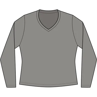 Women's Halftime Stripe Long Sleeve V-Neck Tee in Vintage Heather/ Ecru