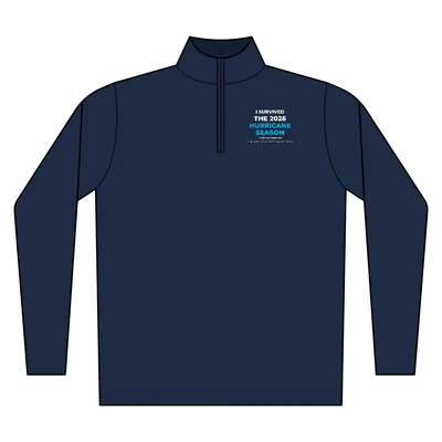 Men's Performance Mélange Quarter-Zip Pullover in Navy Melange