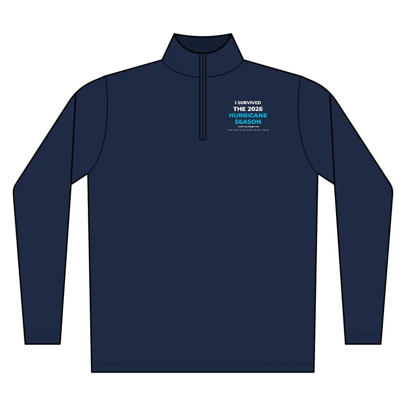 Men's Performance Mélange Quarter-Zip Pullover in Navy Melange