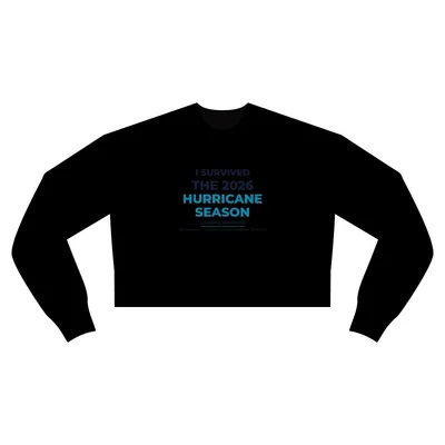 Women's Relax Crop Crew in Black