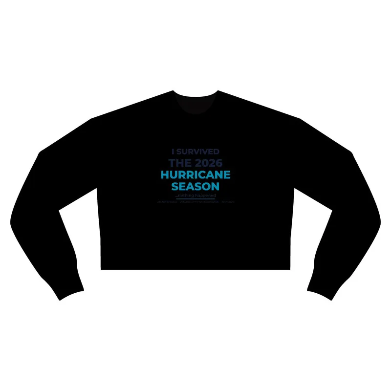 Women's Relax Crop Crew in Black