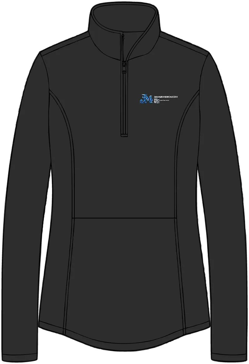 Women's Smooth Fleece 1/4-Zip in Deep Black
