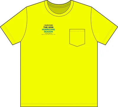 Unisex USA-Made 50-50 Pocket T-Shirt in Safety Green