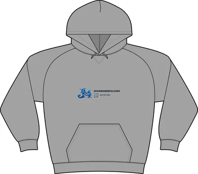 Young Mens Lightweight Fleece Raglan Hoodie in Heathered Grey/ Heathered Charcoal