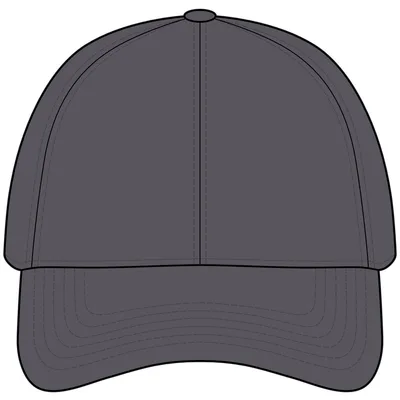 Structured Six-Panel Baseball Cap in Charcoal