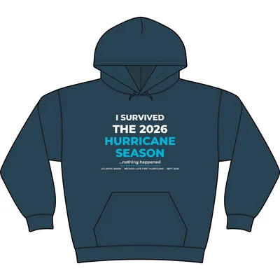 Unisex Hooded Sweatshirt in Washed Navy