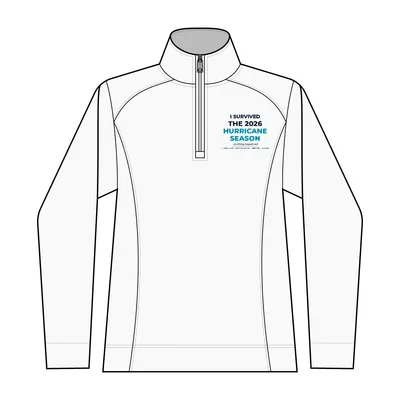 Women's Wells Tech Quarter-Zip Pullover in Black/ White