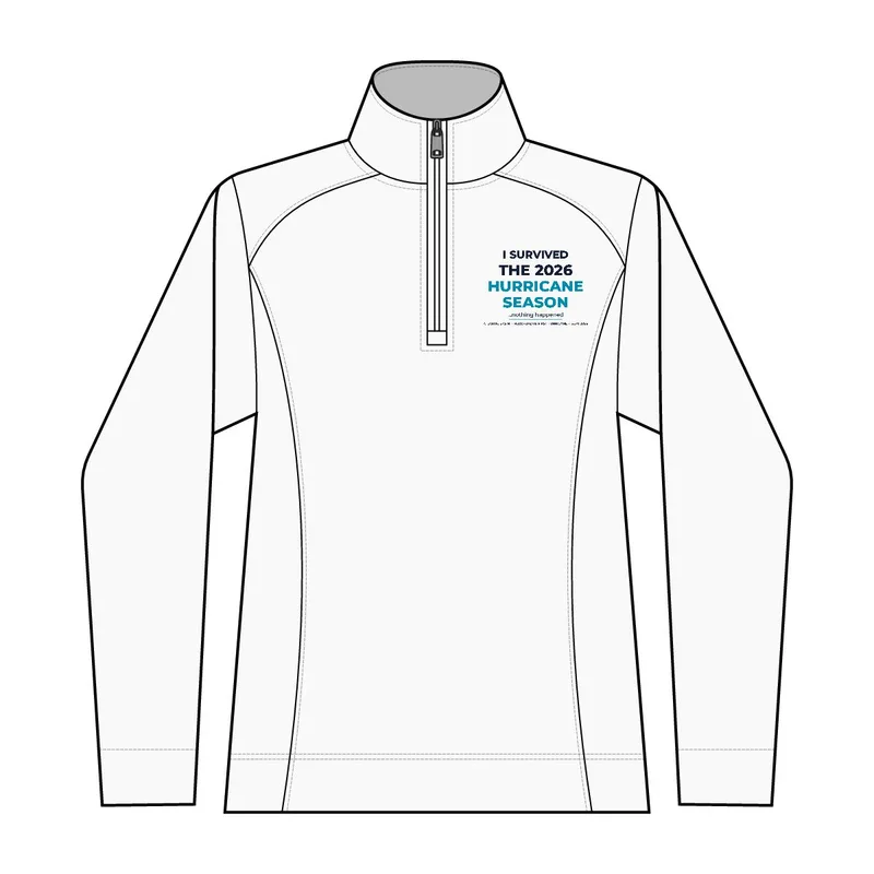 Women's Wells Tech Quarter-Zip Pullover in Black/ White