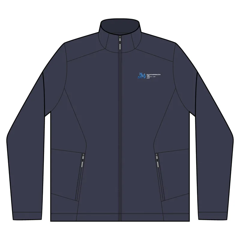 Grid Fleece Jacket in River Blue Navy