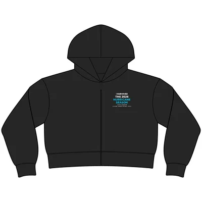 Womens Relaxed Crop Zip in Black