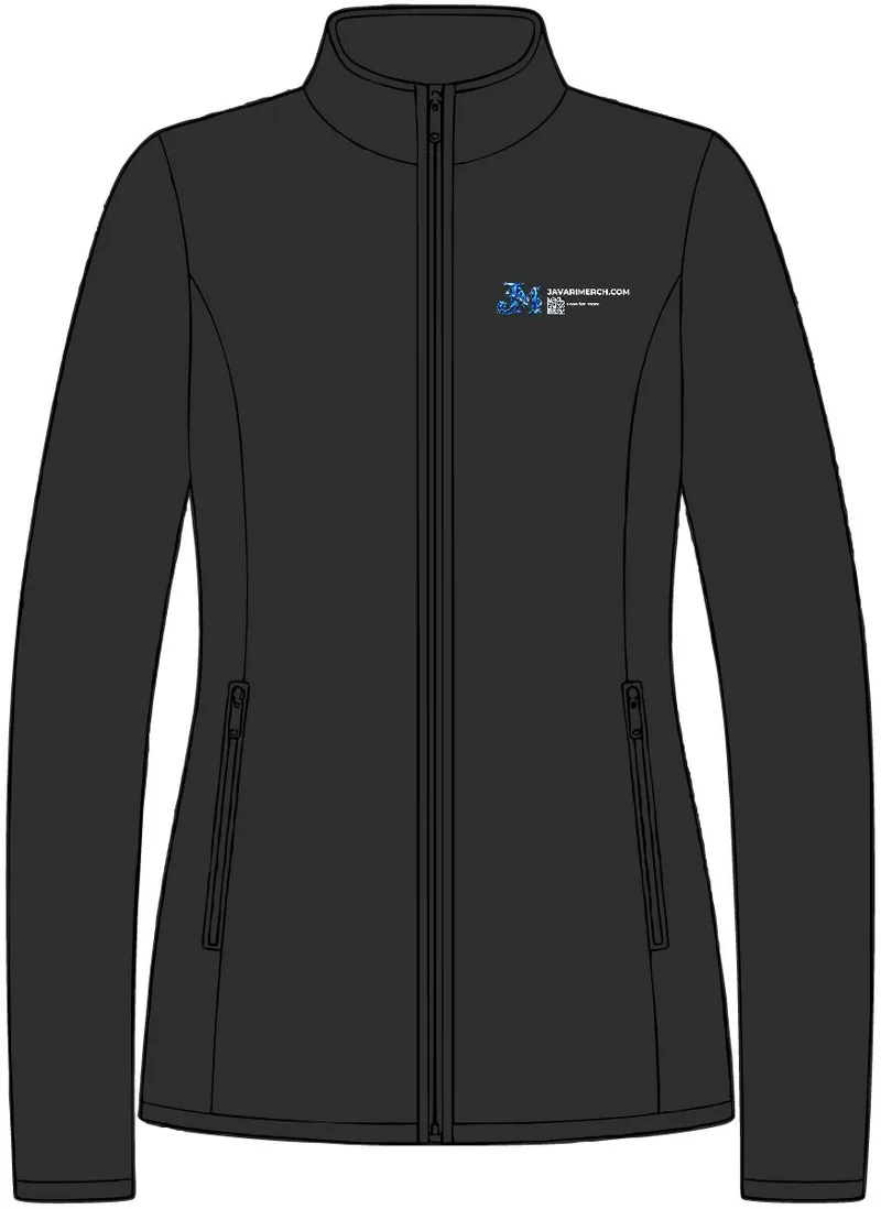 Women's Collective Striated Fleece Jacket in Deep Black Heather