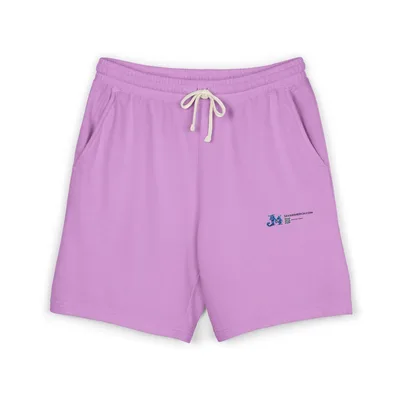 Unisex Garment-Dyed Lightweight Fleece Sweat Shorts in Neon Violet