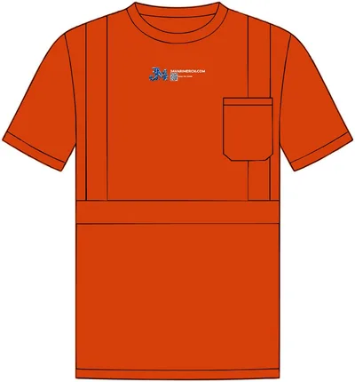 Unisex High-Performance Microfiber T-Shirt in Orange