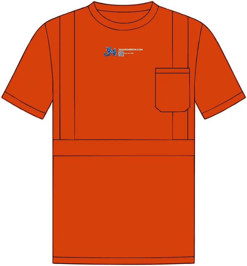 Unisex High-Performance Microfiber T-Shirt in Orange