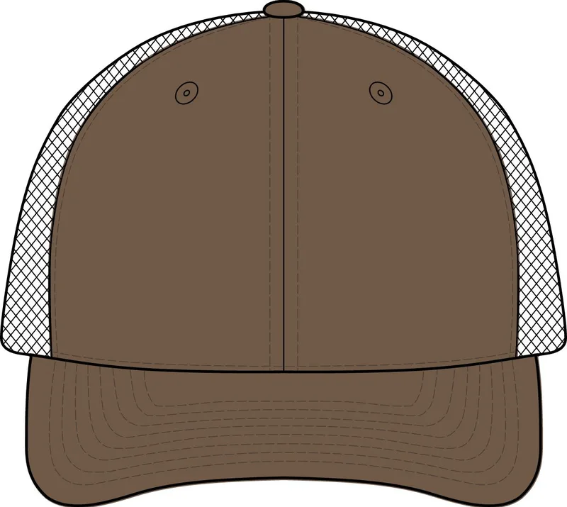 Camo Snapback Trucker Cap in Realtree Edge/ Coyote Brown