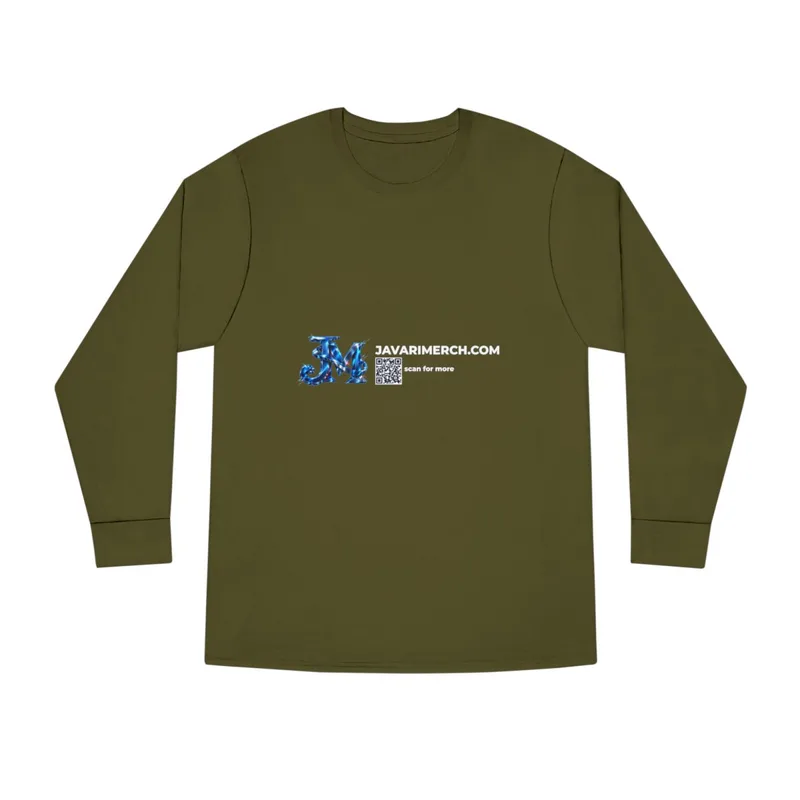 Long Sleeve Crewneck Tee in Army Green