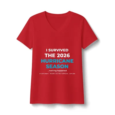Women's Fan Favorite V-Neck Tee in Bright Red