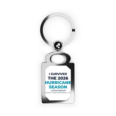 Rectangle Photo Keyring in Silver