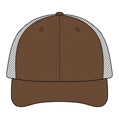 Printed Mesh Trucker in Brown/ Desert Camo
