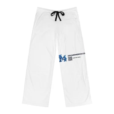 Men's Pajama Pants (AOP) in White stitching