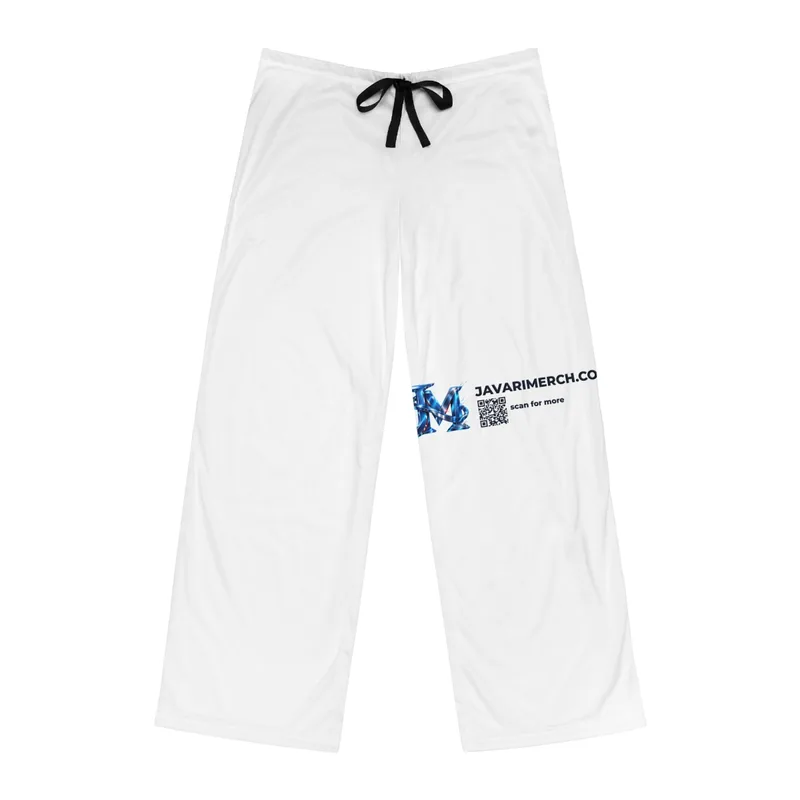 Men's Pajama Pants (AOP) in White stitching