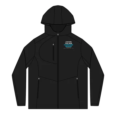 Active Hooded Soft Shell Jacket in Deep Black