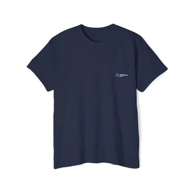 Unisex Heavy Cotton Pocket Tee in Navy