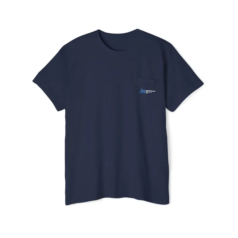 Unisex Heavy Cotton Pocket Tee in Navy
