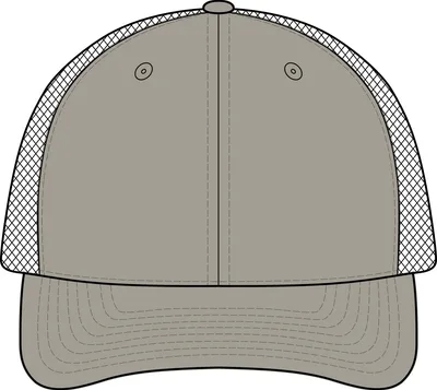 Stretch-Tek Mesh Back Cap in Silver/ White