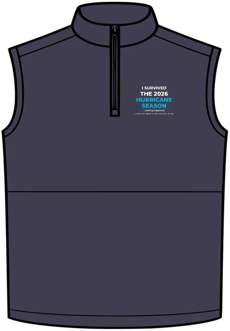 Repeat 1/2-Zip Vest in True Navy