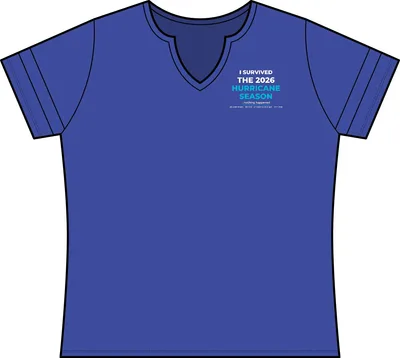 Women's Halftime Notch Neck Tee in True Royal/ Vintage Heather