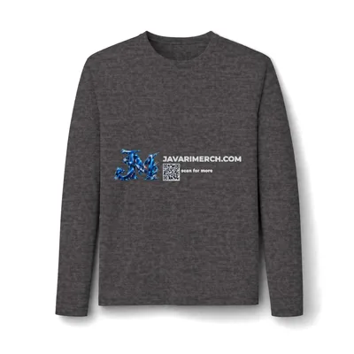 PosiCharge Long Sleeve Electric Heather Tee in Black Electric