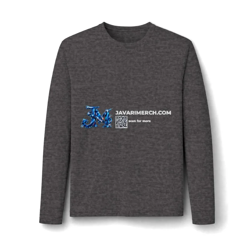 PosiCharge Long Sleeve Electric Heather Tee in Black Electric