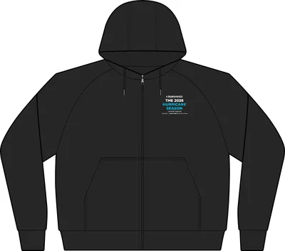 Sport-Wick Varsity Fleece Full-Zip Hooded Jacket in Black/ Dark Smoke Grey
