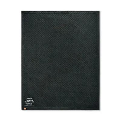 Diamond Quilt Blanket (Embroidery) in Dark Grey Heather