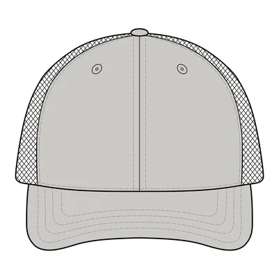 R-Flex Adjustable Trucker in Heather Grey/ Black